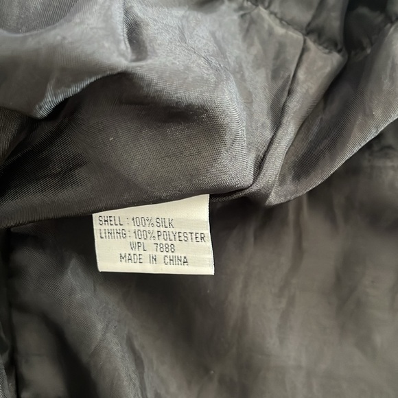 Vintage Anne Klein Silk Utility Trench Coat Jacket - Picture 5 of 6